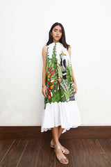 Modestt - Garden print pleated long dress