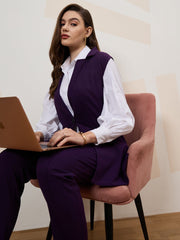 athena immutable v neck sleeveless slim fit blazer with trousers 2