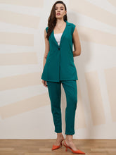 athena immutable v neck sleeveless slim fit blazer with trousers