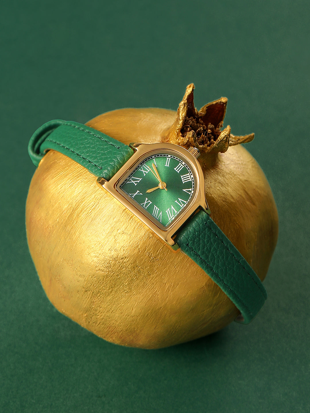 The Classic Rectangular Watch - Forest Green