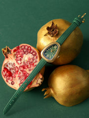The Sunray Oval Watch - Olive Green