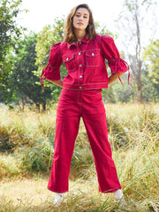 athena women crop top with trousers