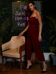 athena strapless basic jumpsuit with layered