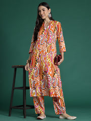 Indo Era - Multi Printed Straight Kurta Trousers set