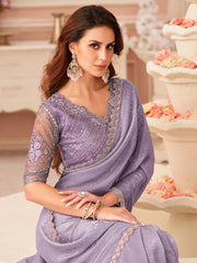 Women's Georgette Printed Designer Saree With Blouse Piece