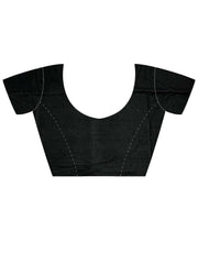 ساري نسائي من قماش التول بلون الجمل البني مزين بتطريزات أنيقة مع قطعة بلوزة