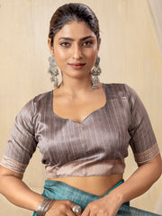 Women's Silk Cotton Teal blue Printed Designer Saree With Blouse Piece