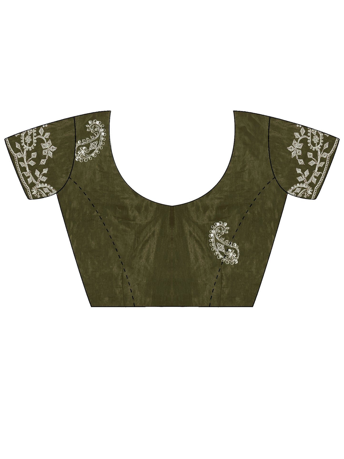 Women's Dola Silk Green Embellished Designer Saree With Blouse Piece