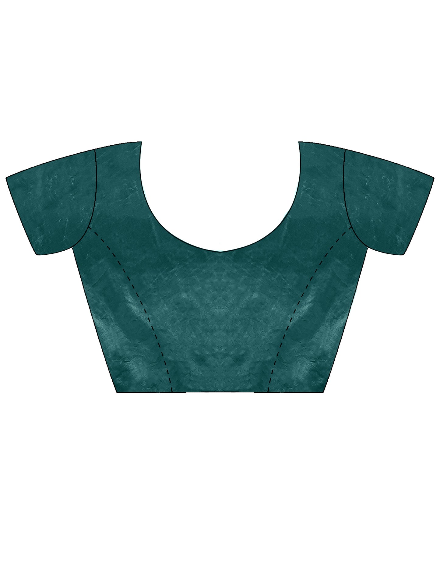 Women's Satin Teal green Zari Embroidered Designer Saree With Blouse Piece