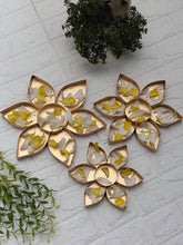 Gold-Toned 3 Pieces Flower Shape Urli Bowls