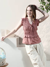 smocked peplum crop top 1