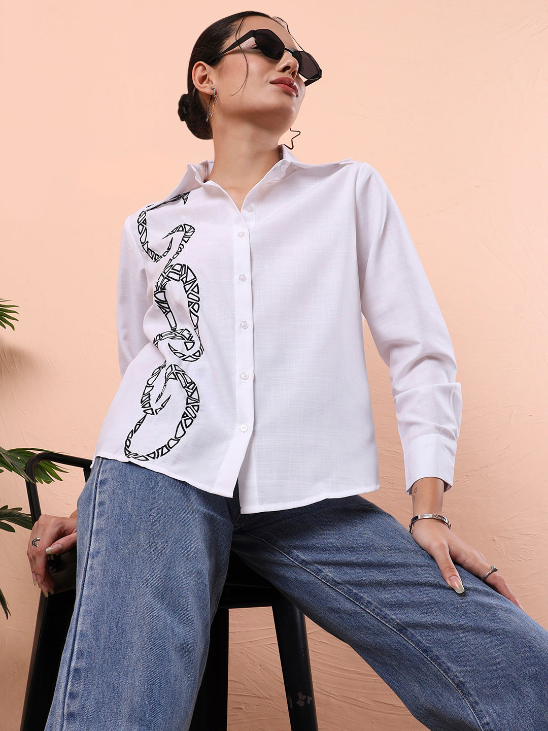 fithub party shirt with embroidered design