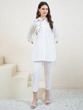 embroidered shirt with trouser co ords
