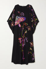 Modestt - Black Neon Splash Kaftan Dress