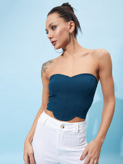 athena strapless crop tube top