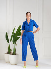 athena lapel collar top with trouser co ords