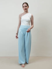 athena immutable women relaxed straight leg easy wash pleated trousers