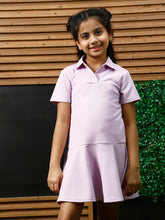 athena lavender flared dress