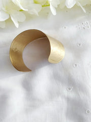 Golden Brass Vayu Cuff Bracelets