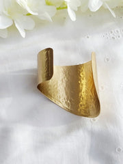 Golden Brass Vayu Cuff Bracelets