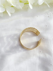 Golden Brass Amari Cuff Bracelet