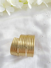Golden Brass Padma Cuff Bracelet