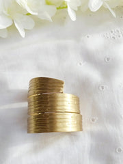 Golden Brass Padma Cuff Bracelet