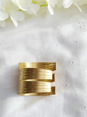 Golden Brass Padma Cuff Bracelet