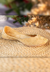 Women Golden Velvet Flat