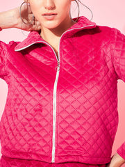 athena spread collar quilted jacket
