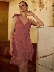 athena floral lace a line dress