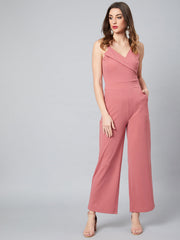 athena women rose solid basic jumpsuit 1