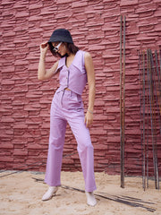 athena women lavender straight fit mid rise clean look jeans