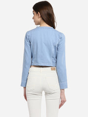 Stylestone - Women'S Denim Ruffle Short Shrug