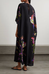 Modestt - Black Neon Splash Kaftan Dress