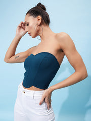 athena strapless crop tube top