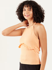 athena halter neck ruffles regular top 1