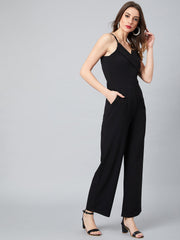 athena women black solid basic jumpsuit 2