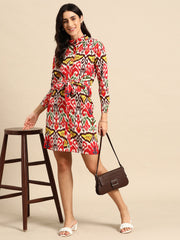 MABISH - Front tie up shirt dress