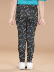 Girls Cotton Floral Printed Jegging
