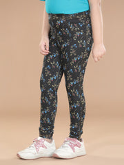 Girls Cotton Floral Printed Jegging