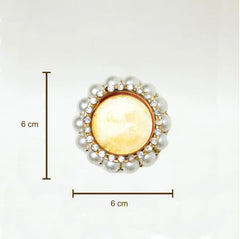 Decorative Diya Holder with Elegant Pearl Base – Stylish Tealight Candle Holder - 2 Pcs