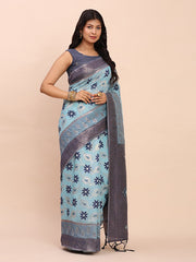 Elegant Linen Cotton Patola Saree - A Refreshing Harmony of Culture and Comfort