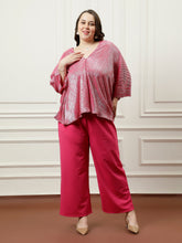 athena ample pleated top with trouser co ords