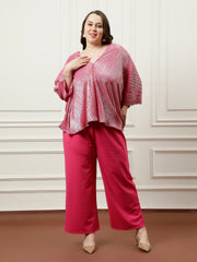 athena ample pleated top with trouser co ords