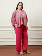 athena ample pleated top with trouser co ords