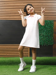 athena girl colourblocked puff sleeve a line dress 3