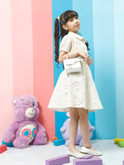 athena girl puff sleeve fit flare dress 4