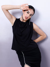 athena women cowl neck layered peplum top