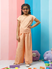 athena girl orange self design co ords set